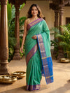 Green and Purple Chettinad Cotton Saree