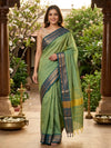 Green and Teal Blue Chettinad Cotton Saree