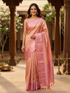 Gold and Pink Pure Kanchipuram Silk Saree
