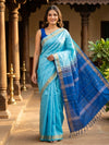 Sky Blue and Royal Blue Banana Silk Sarees