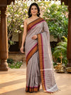 Grey and Mustard Chettinad Cotton Saree