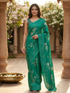 Sea Green Designer Zari Work Art Silk Saree