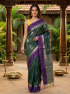 Green and Purple Kanchipuram Fancy Silk Saree