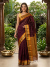 Wine and Gold Chettinad Cotton Saree