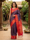 Purple and Pink Kanchipuram Fancy Silk Saree