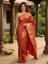 Red and Gold Pure Kanchipuram Silk Saree