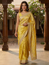 Bright Yellow Designer Art Silk Saree