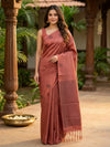 Rust Brown Kanchipuram Fancy Silk Saree