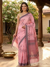 Pink and Grey Nagamam Cotton Saree