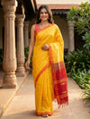 Yellow and Red Banana Silk Sarees