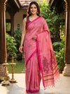 Pink and Magenta Nagamam  Cotton Saree