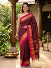 Maroon and Pink Chettinad Cotton Saree
