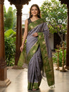 Grey Semi Silk Saree