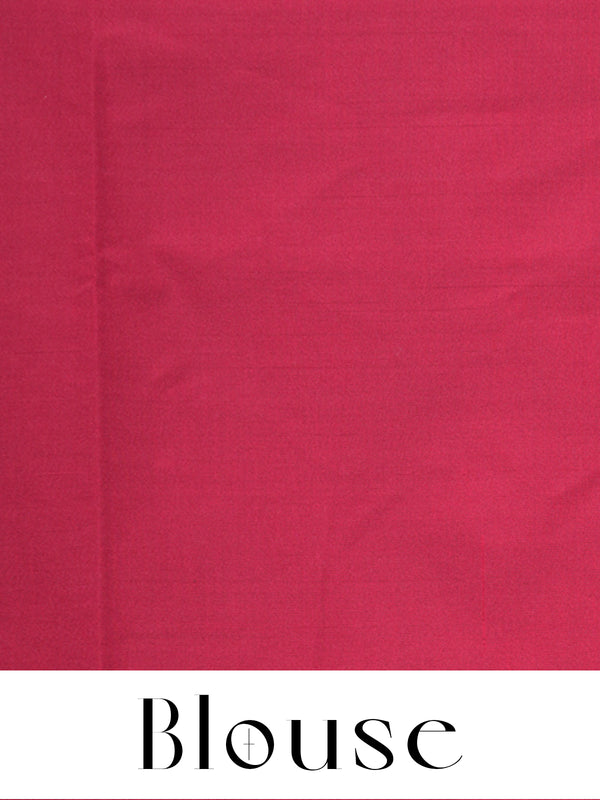 Feroze Blue with Maroon - Semi Silk Saree