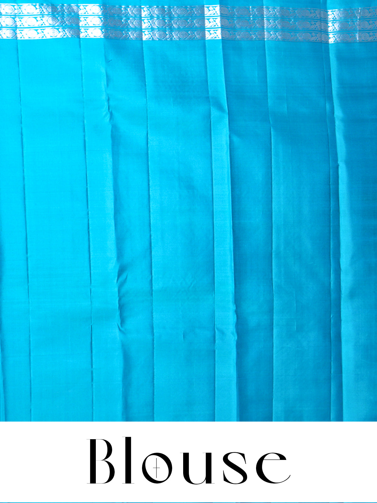 Turquoise Blue with Silver Zari Pure kanchipuram Silk Saree