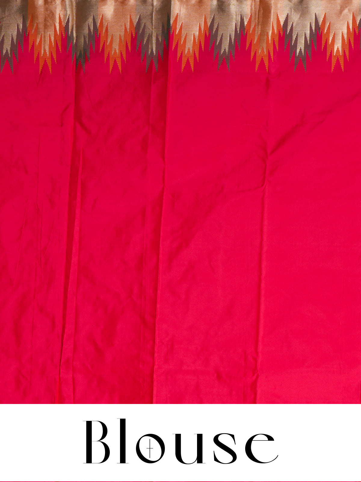 Elegant Crimson Red with Antique Gold  Pure Kanjivaram Silk Saree with Temple Border