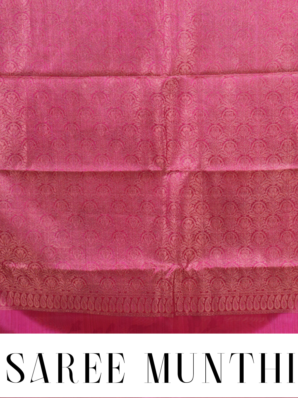 Magenta Pink and Gold Kanchipuram Fancy Silk Saree