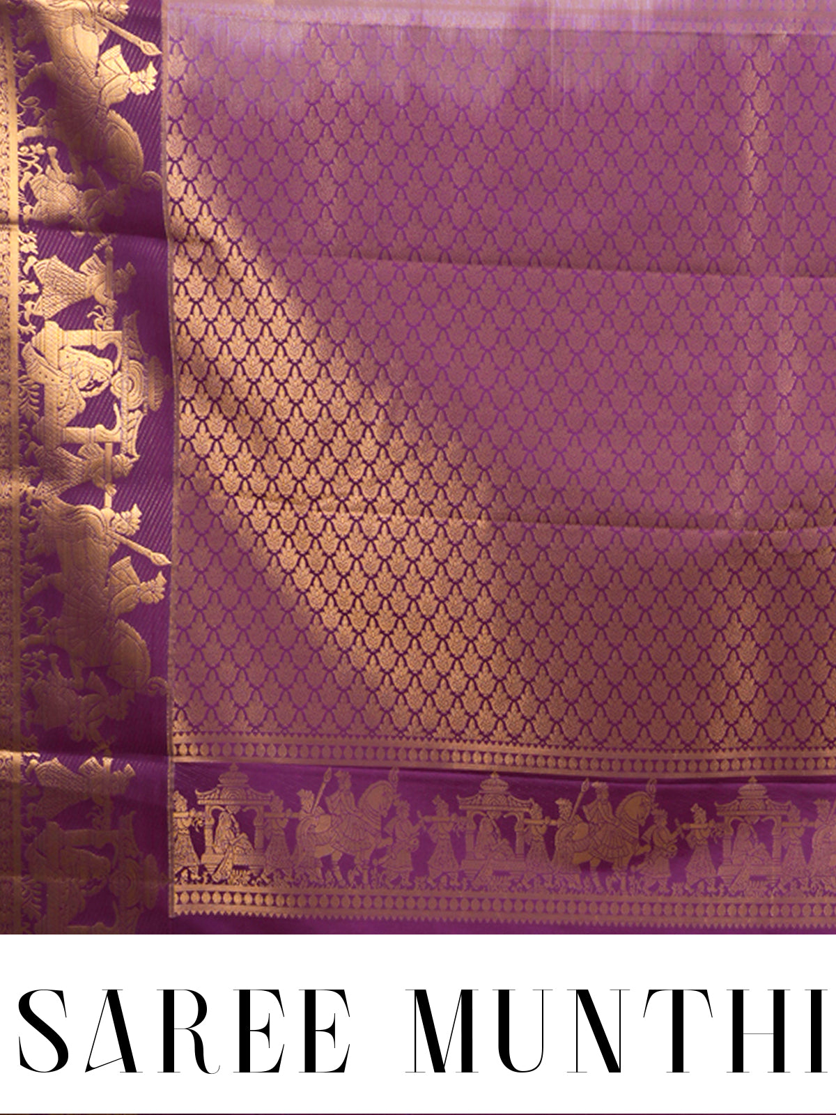 Off-White and Magenta Kanchipuram Fancy Silk Saree