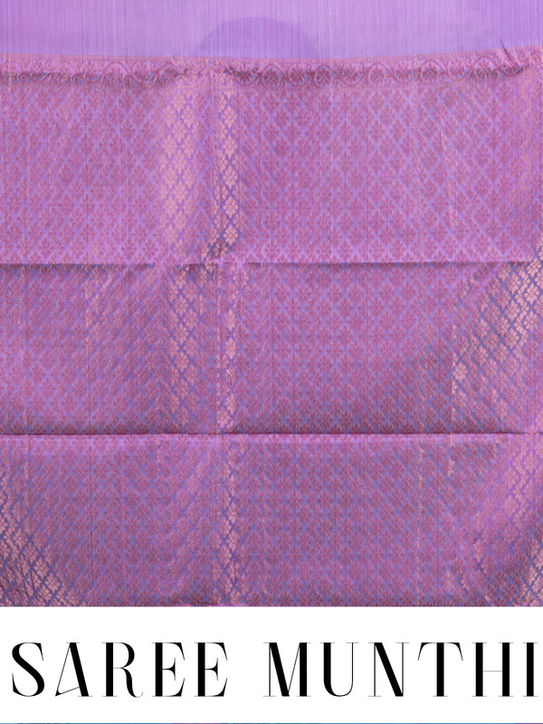 Sky Blue and Mauve Kanchipuram Fancy Silk Saree