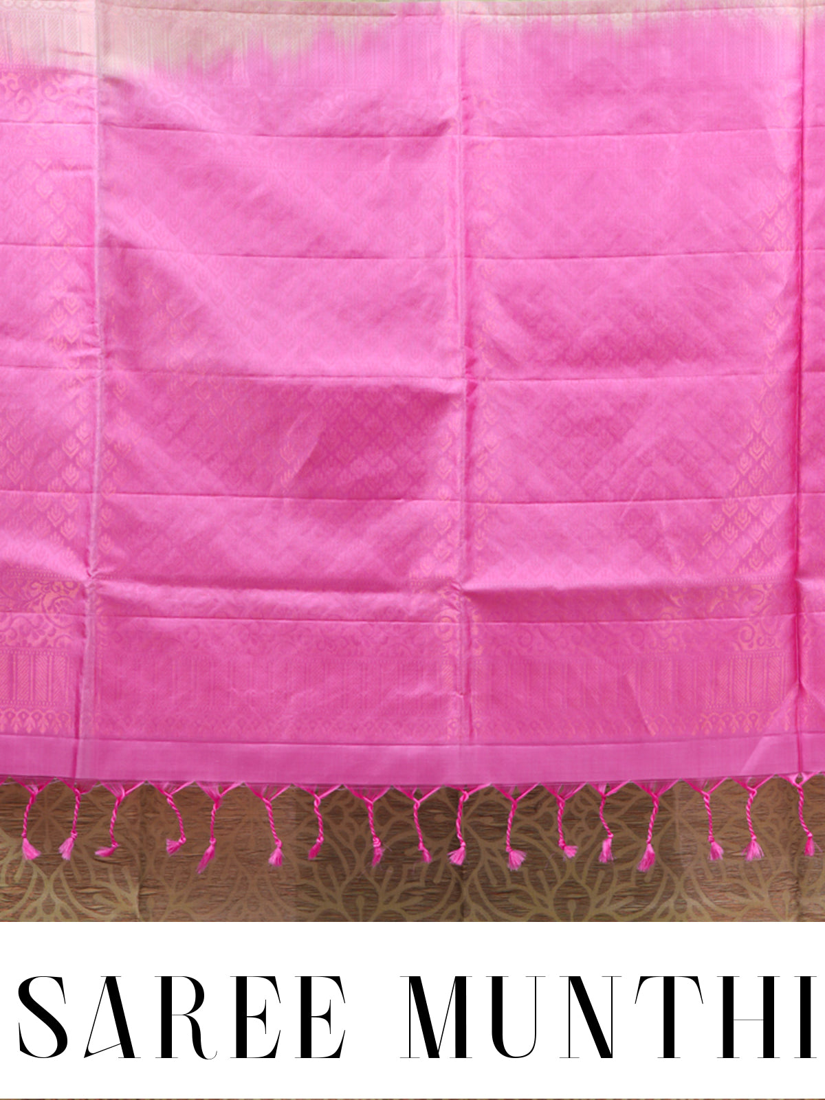 Olive Green and Rani Pink Pure Soft Silk Saree