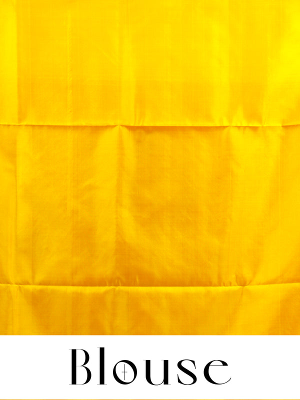 Yellow and Pink Pure Soft Silk Saree