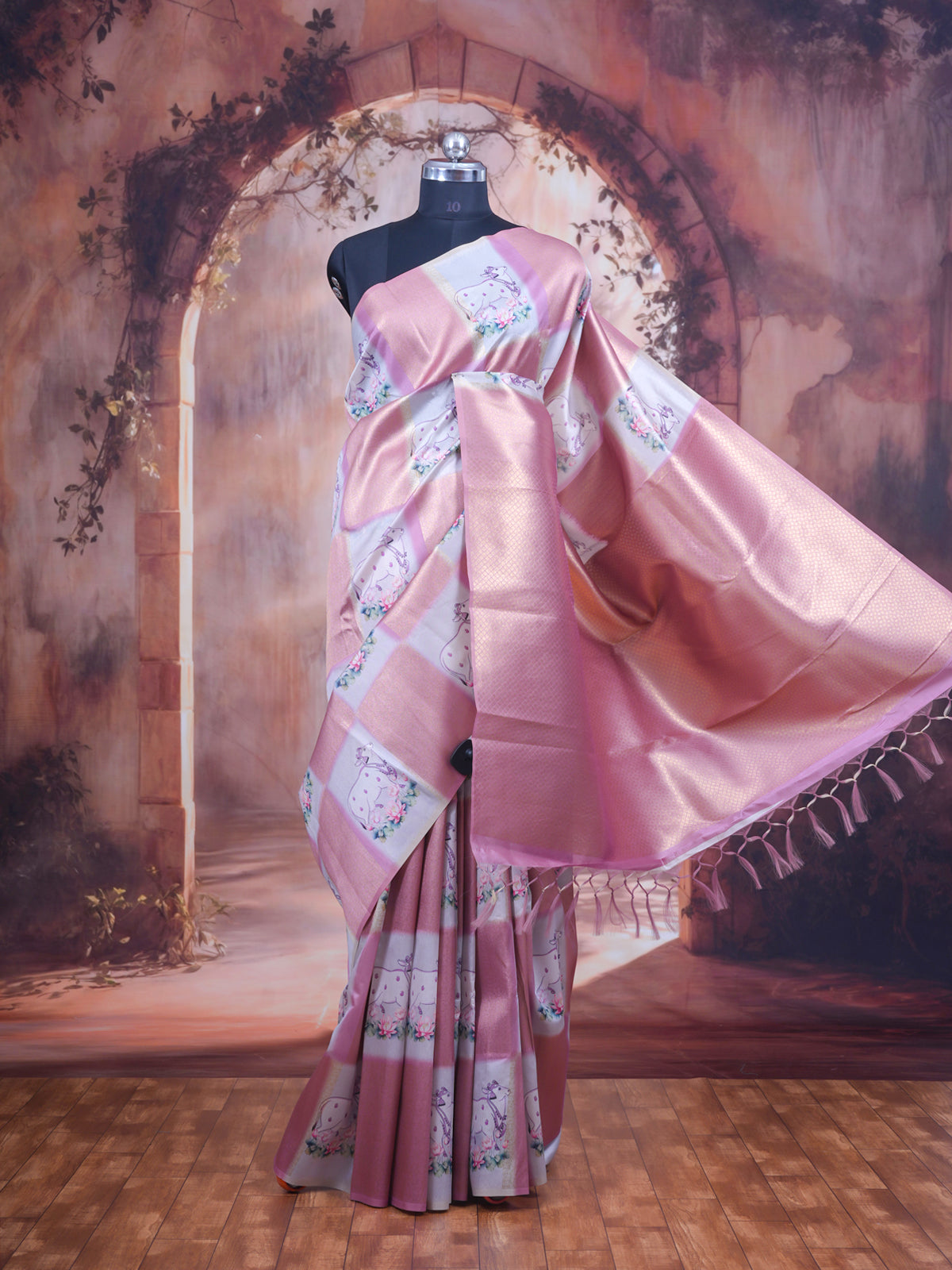 Blush Rose Semi Tussar Saree
