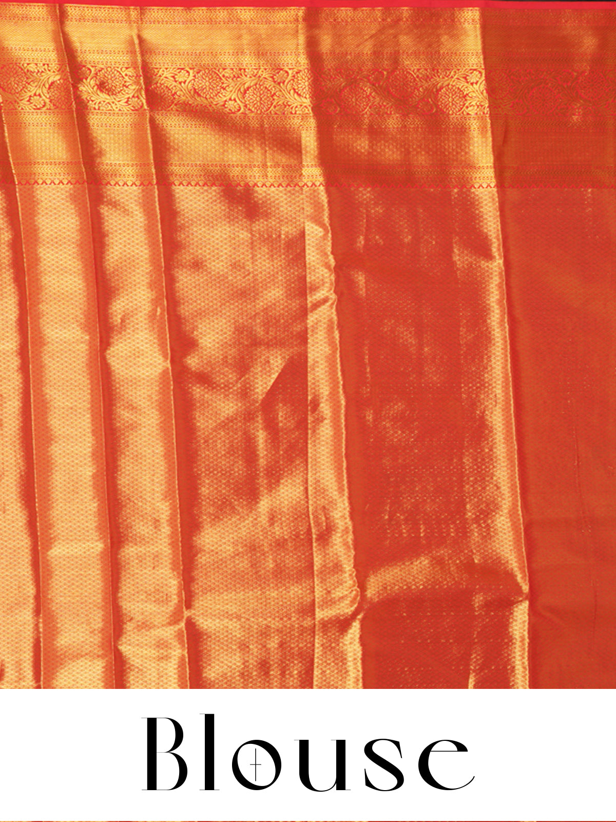 Orange and Gold Kanchipuram Pure Mix Saree