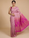 Pink with Magenta  Semi Silk Saree
