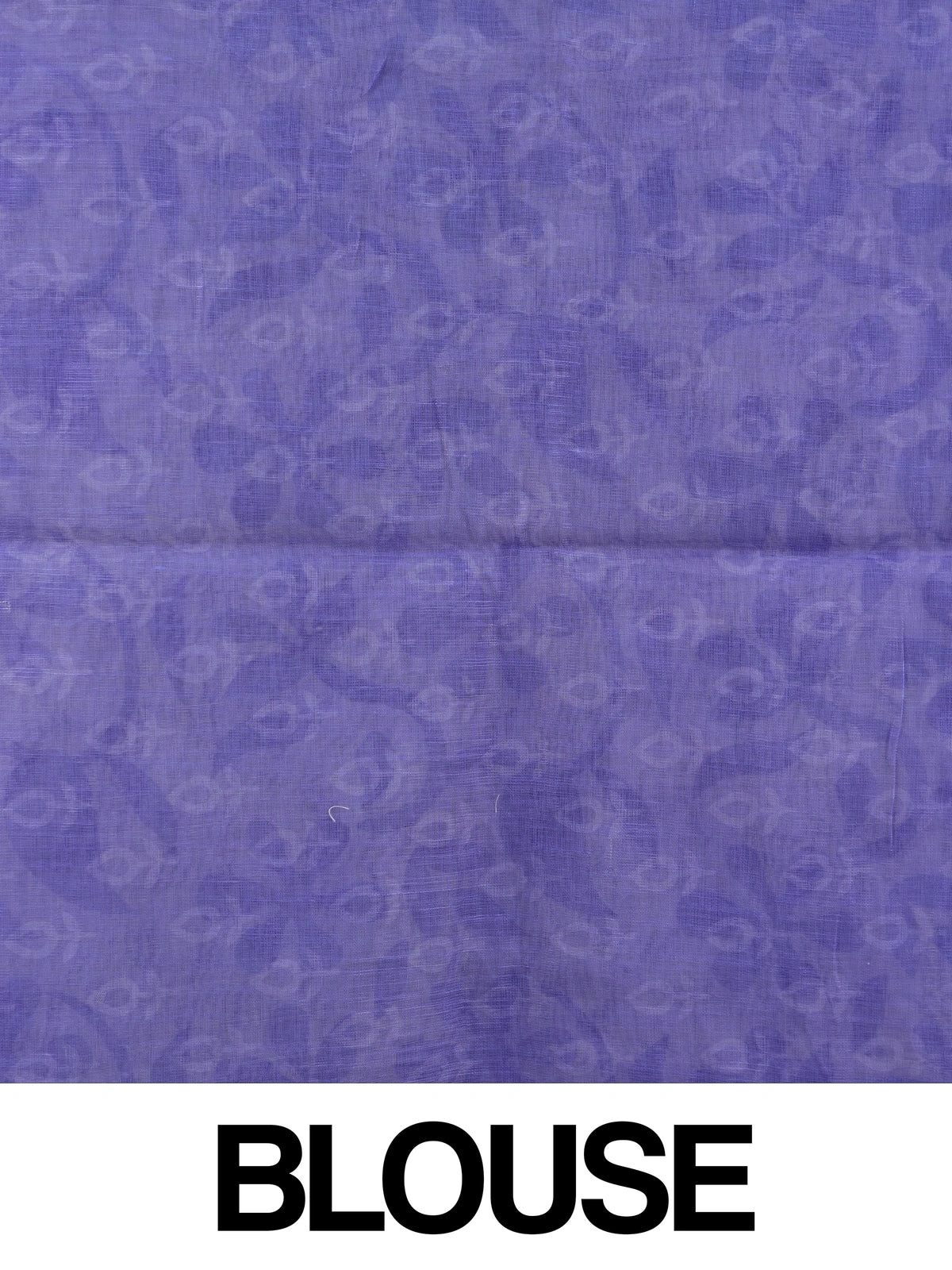 Purple and white floral printed linen cotton saree with white border and pallu