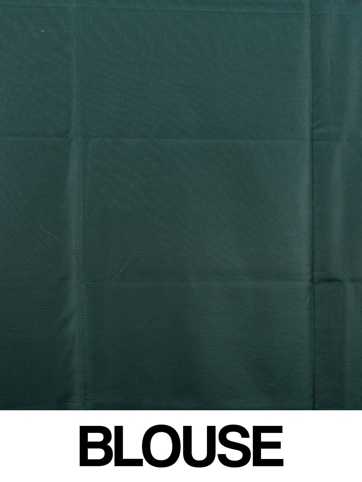Bottle green semi silk saree with copper contrast border and gold zari pallu
