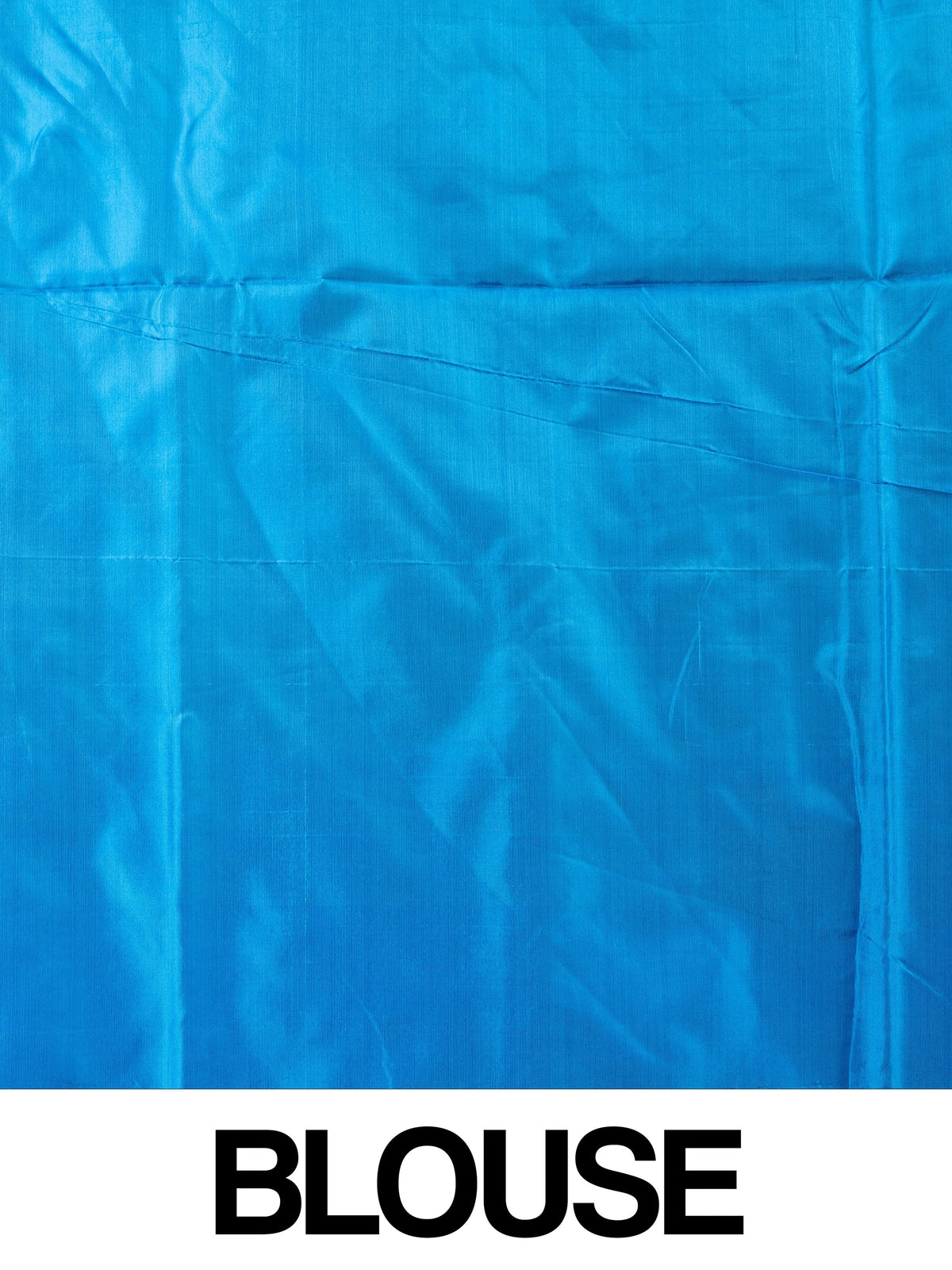 Yellow banana silk saree with contrast blue pallu, striped border and blue blouse