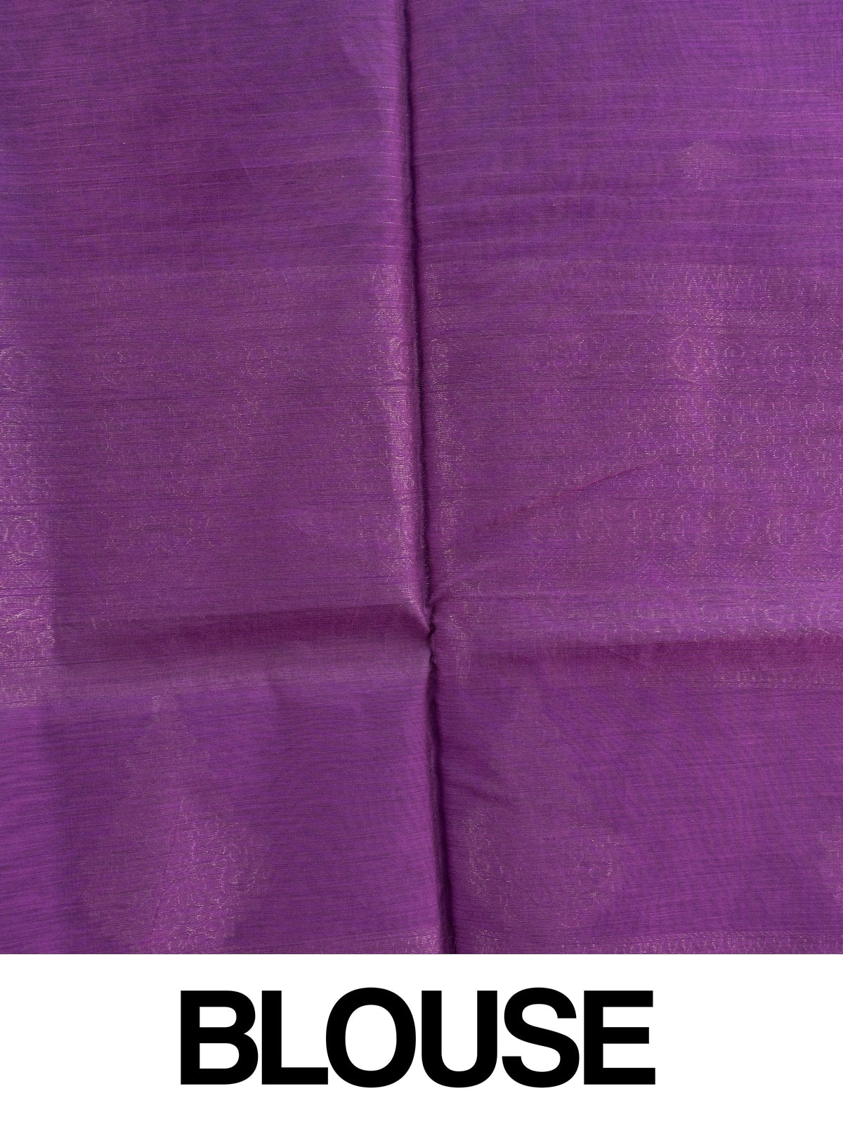 Purple silk cotton saree with silver zari checks, floral buttas and ornate woven border