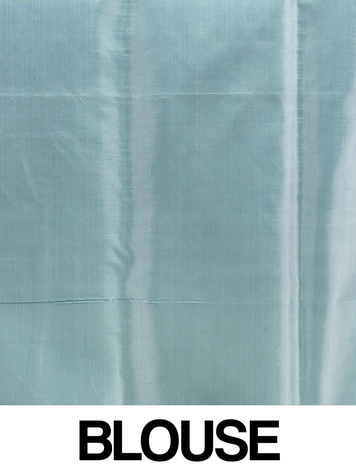 Peacock teal blue Banana Silk saree with silver zari buttas and contrast silver-grey pallu