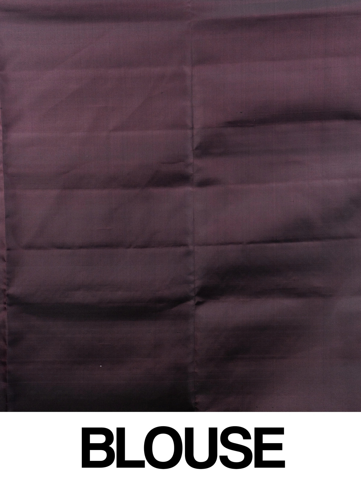 Deep aubergine soft silk saree with gold zari buttis, zari border and woven contrast pallu