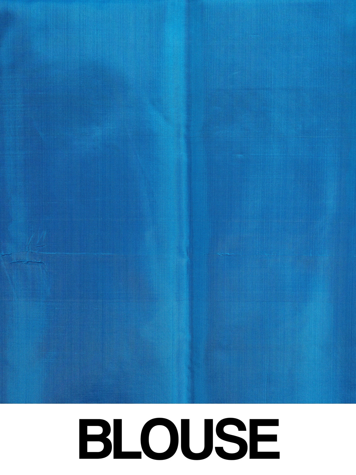 Orange banana silk saree with contrast blue pallu, woven buta motifs and silver zari leaf border