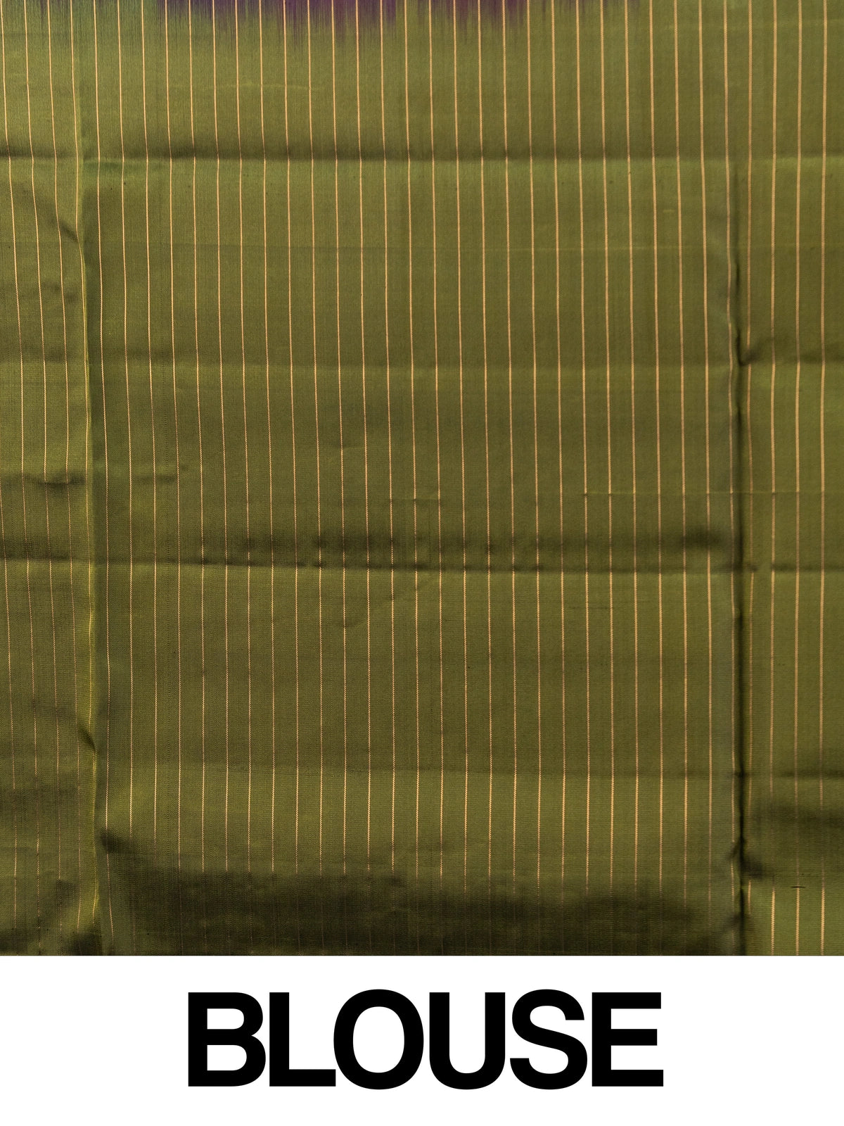 Wine purple Kanchipuram pure mix saree with gold zari checks and olive green floral zari contrast border