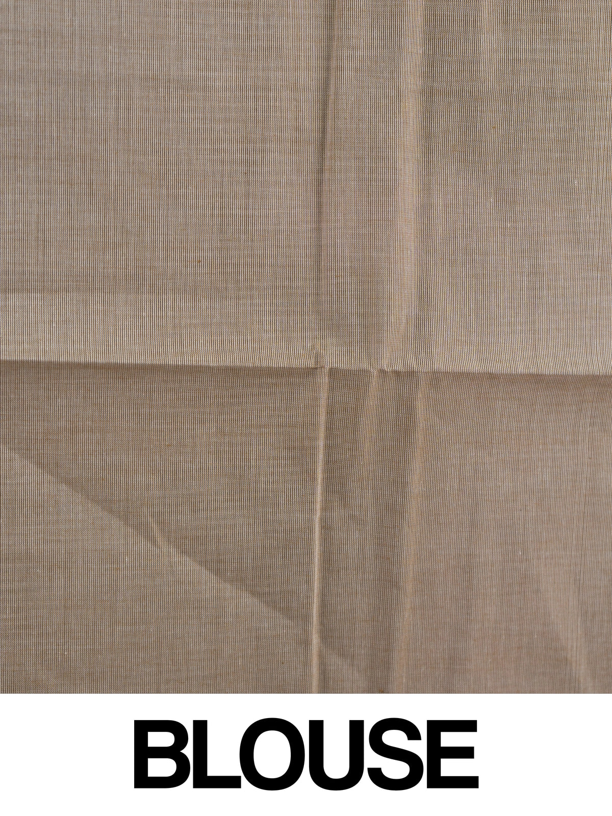 Grey silk cotton saree with striped texture, contrast beige border, and striped beige pallu
