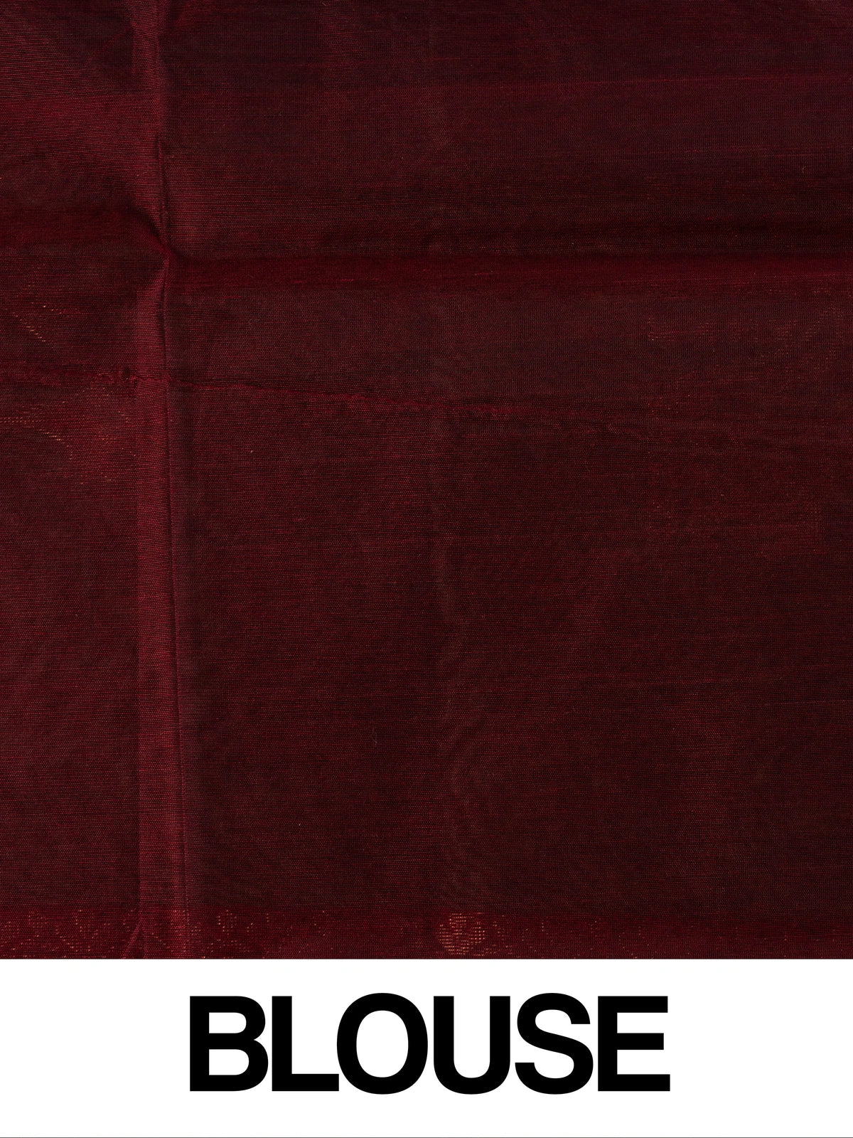 Dark green silk cotton saree with copper zari buttas and contrast maroon border and pallu
