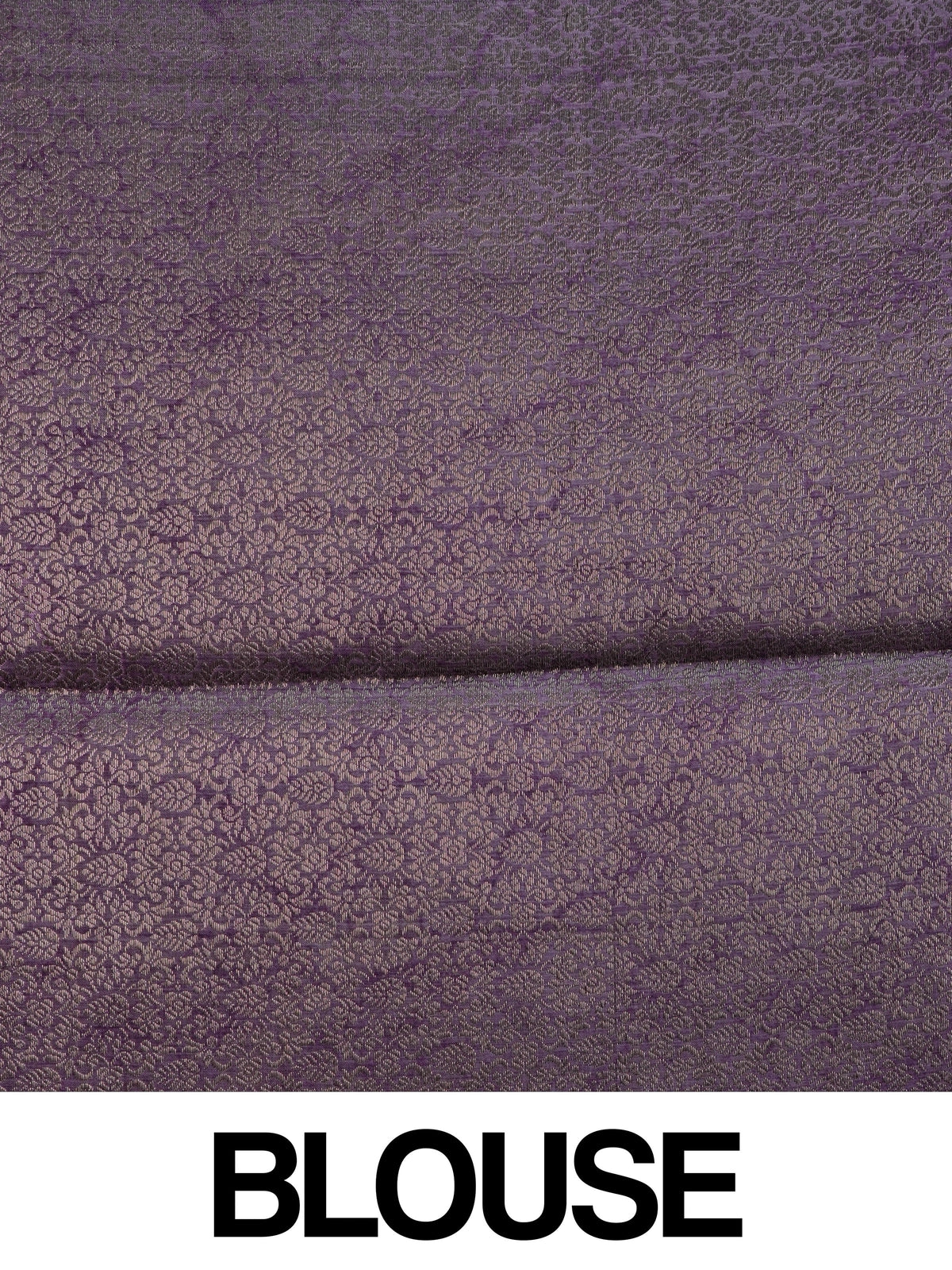 Purple Semi Tussar saree with multicolour floral print and woven zari border
