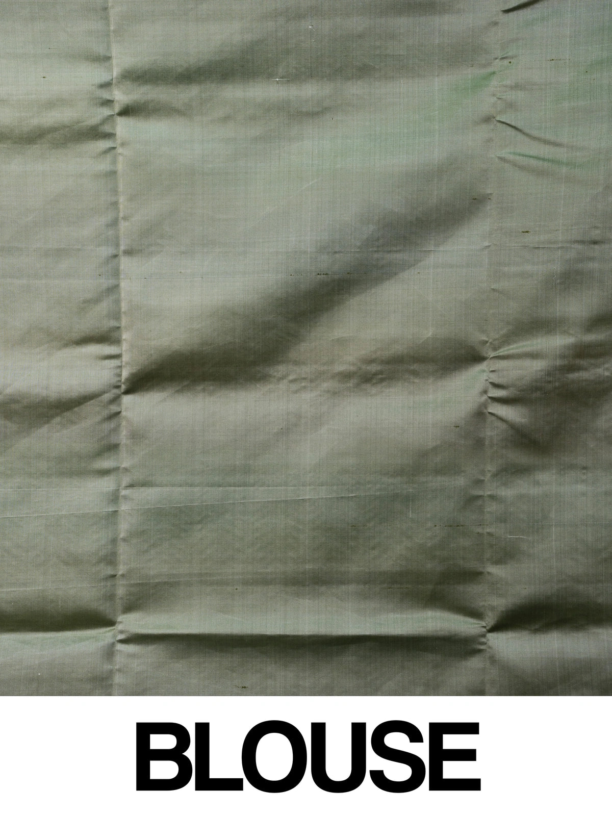 Blue and teal checked soft silk saree with contrast olive-green woven pallu and border