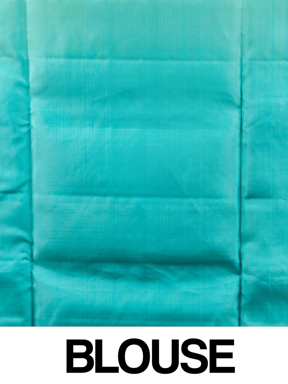 Mehendi green Kanchipuram Pure Mix saree with turquoise blue contrast border and gold zari buttas