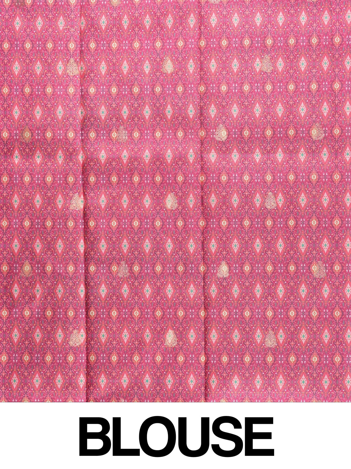 Pink Dola silk saree with patola print body, gold zari border and peacock floral pallu