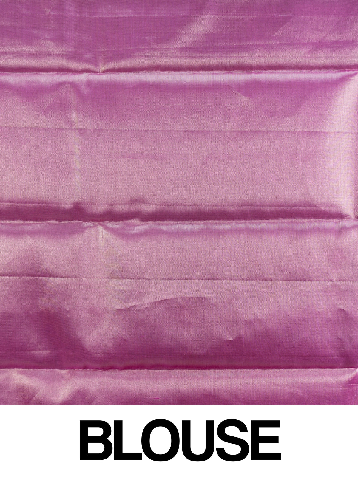 Mauve pink pure Kanchipuram silk saree with silver zari chevron weave and contrast border
