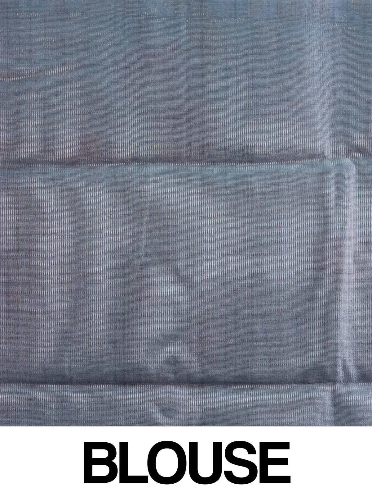 Grey semi tussar saree with pink floral prints and silver zari border