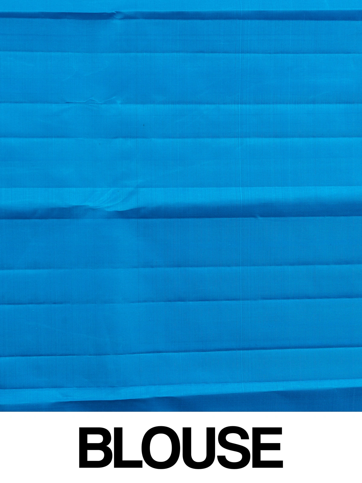 Royal blue pure Kanchipuram silk saree with turquoise and gold zari border and woven peacock motifs