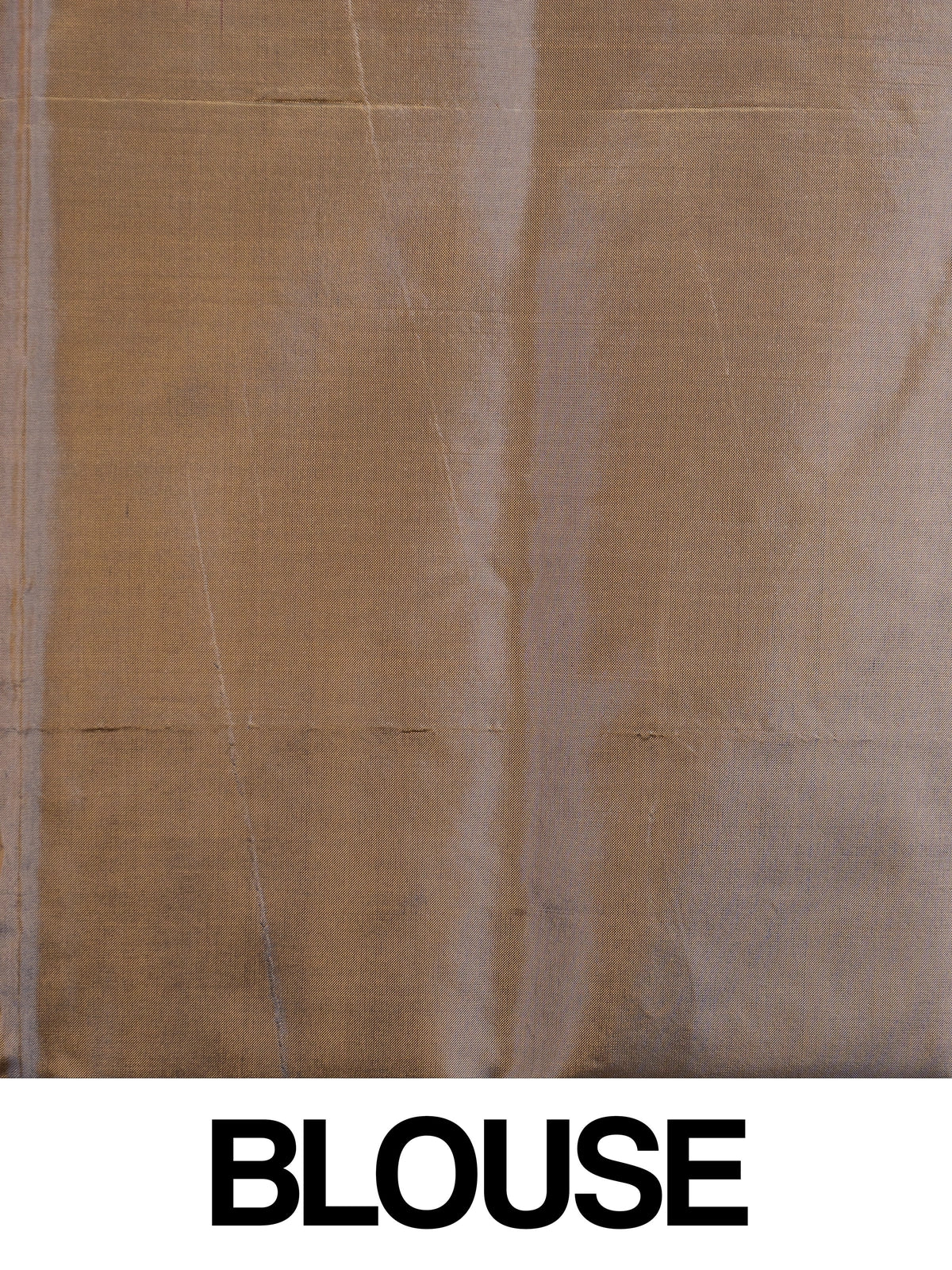 Peach orange banana silk saree with silver buttas and a contrast grey striped pallu