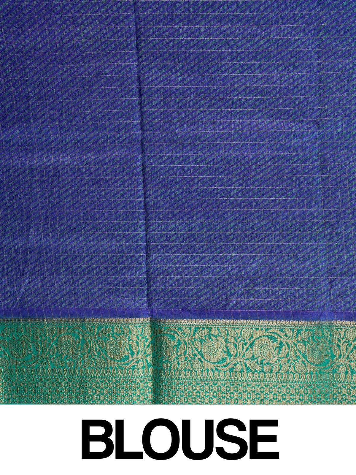 Purple Dola silk saree with multicolour floral print and contrast green gold-zari border