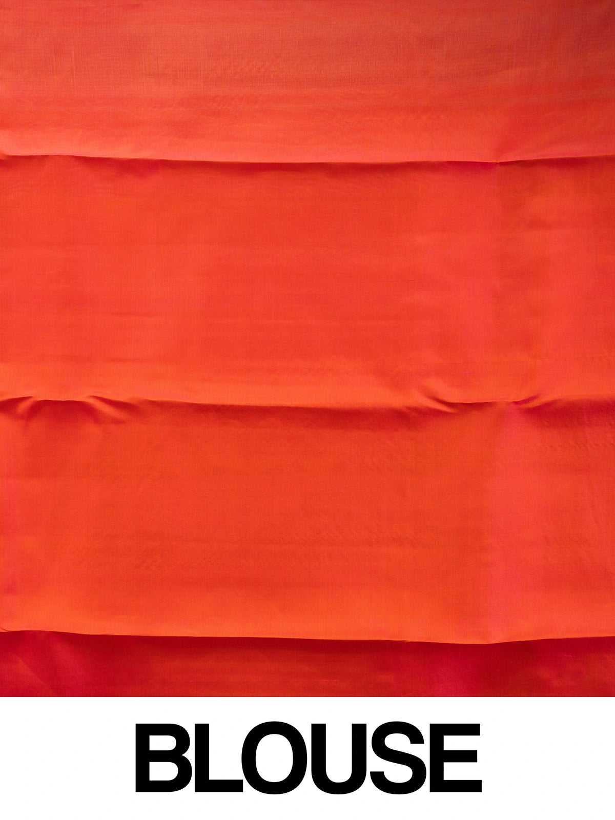 Teal pure Kanchipuram silk saree with contrast orange-red gold zari border and woven pallu