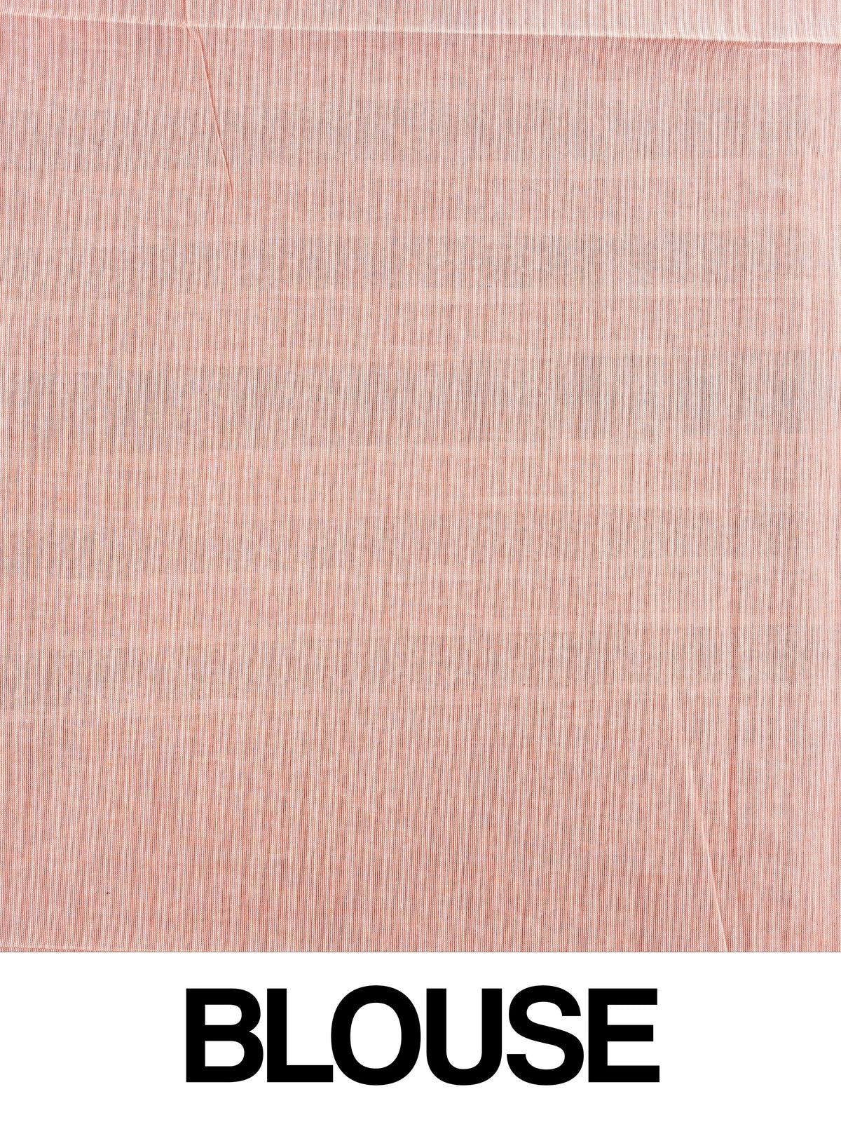 Pale pink and rust semi raw silk saree with kolam motifs and contrast patterned border