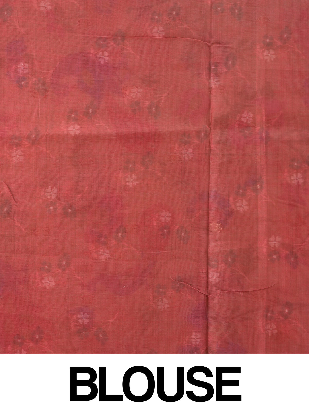 Cream linen cotton saree with multicolour peacock floral weave and red zari border